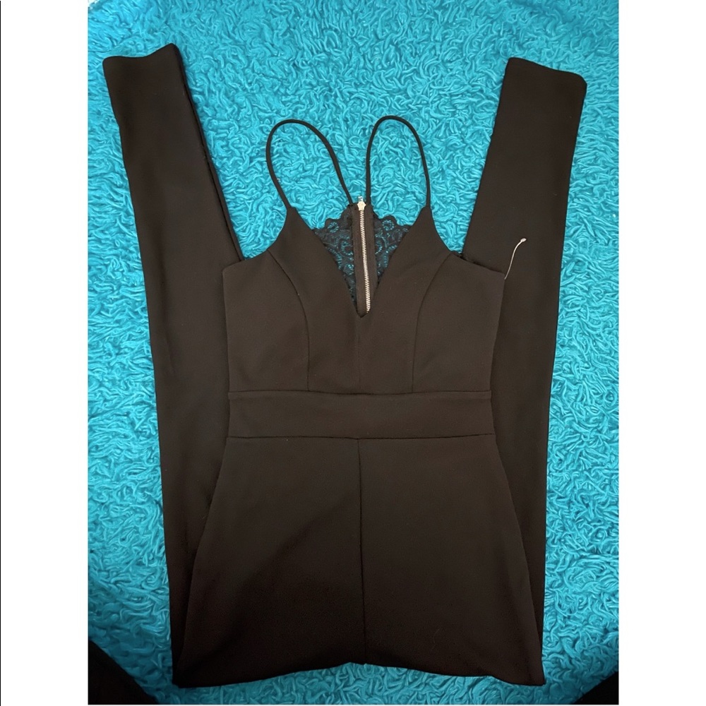 One piece spaghetti strap lace back